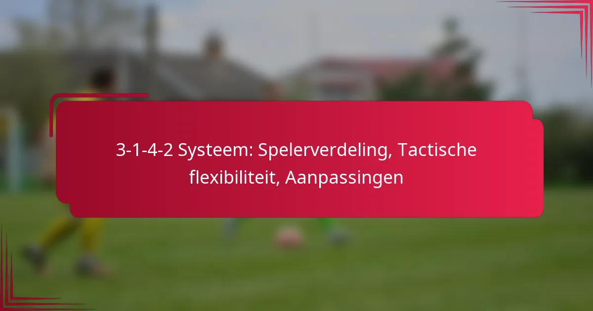 3-1-4-2 Systeem: Spelerverdeling, Tactische flexibiliteit, Aanpassingen