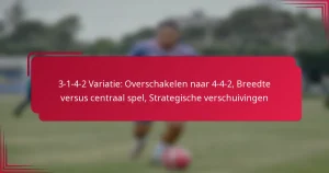 Read more about the article 3-1-4-2 Variatie: Overschakelen naar 4-4-2, Breedte versus centraal spel, Strategische verschuivingen