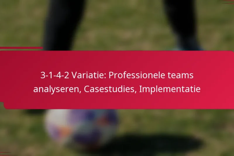 3-1-4-2 Variatie: Professionele teams analyseren, Casestudies, Implementatie