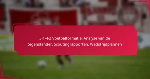 Read more about the article 3-1-4-2 Voetbalformatie: Analyse van de tegenstander, Scoutingrapporten, Wedstrijdplannen