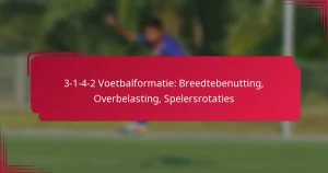 Read more about the article 3-1-4-2 Voetbalformatie: Breedtebenutting, Overbelasting, Spelersrotaties