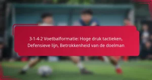 Read more about the article 3-1-4-2 Voetbalformatie: Hoge druk tactieken, Defensieve lijn, Betrokkenheid van de doelman