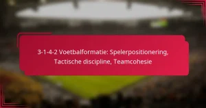 Read more about the article 3-1-4-2 Voetbalformatie: Spelerpositionering, Tactische discipline, Teamcohesie