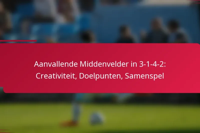 Aanvallende Middenvelder in 3-1-4-2: Creativiteit, Doelpunten, Samenspel