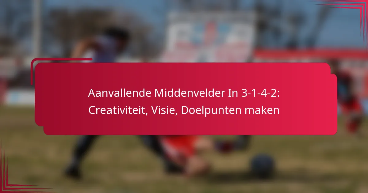 Read more about the article Aanvallende Middenvelder In 3-1-4-2: Creativiteit, Visie, Doelpunten maken