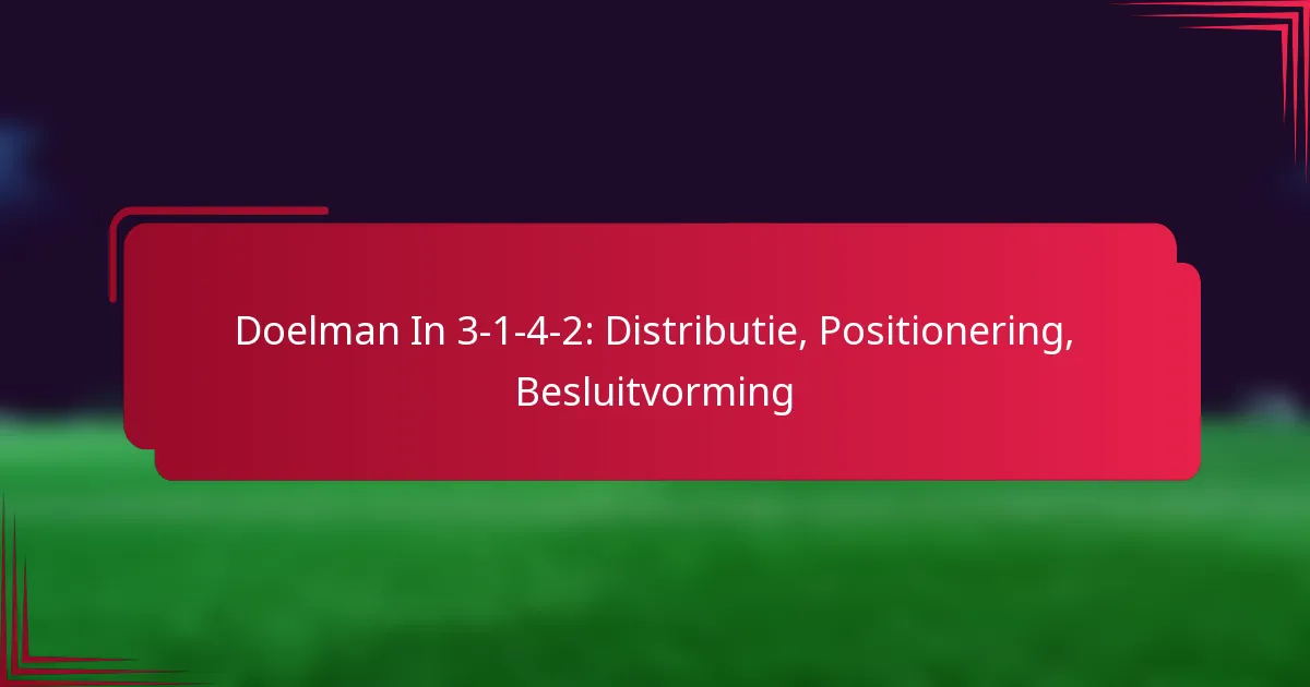 You are currently viewing Doelman In 3-1-4-2: Distributie, Positionering, Besluitvorming