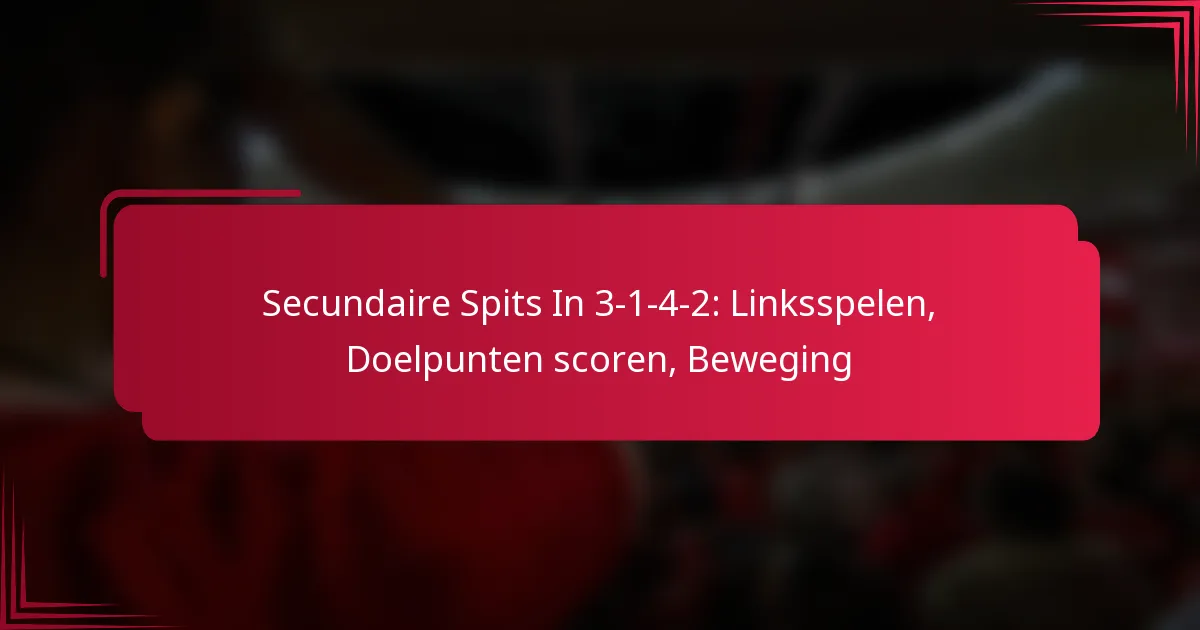 Read more about the article Secundaire Spits In 3-1-4-2: Linksspelen, Doelpunten scoren, Beweging