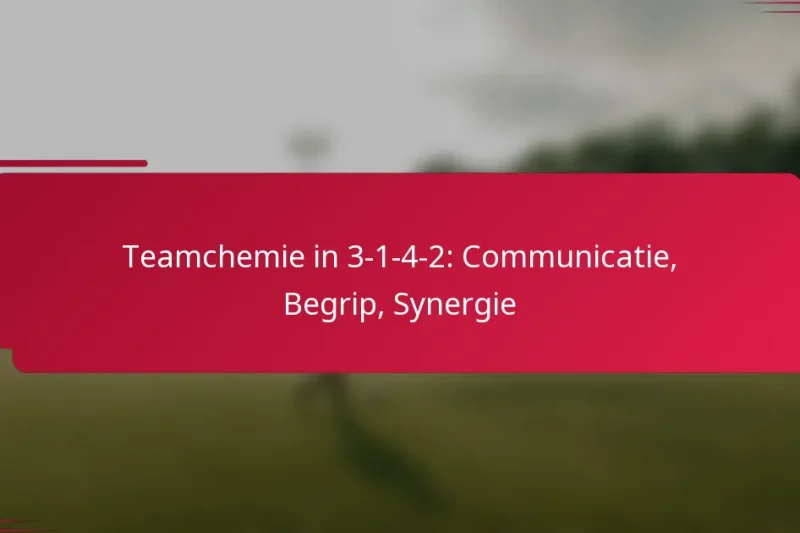 Teamchemie in 3-1-4-2: Communicatie, Begrip, Synergie