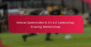 Read more about the article Veteran Spelersrollen In 3-1-4-2: Leiderschap, Ervaring, Mentorschap